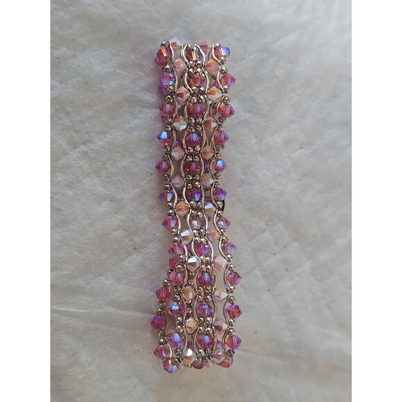 PINK BEADED Sterling Silver Bracelet - Picture 2 of 7
